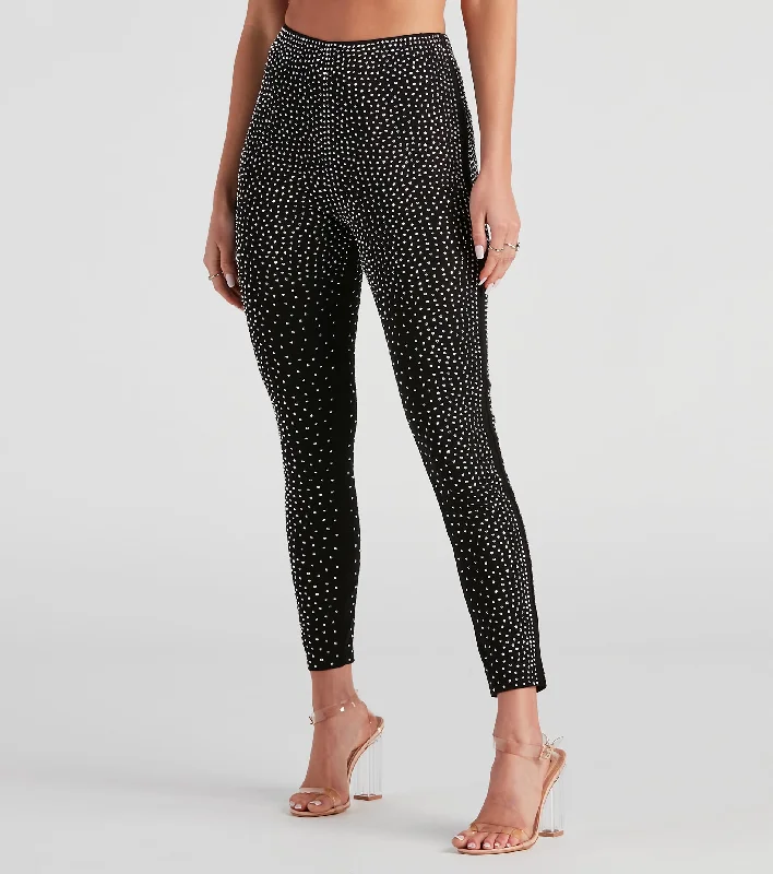 Fashion Innovation On The Dance Floor Rhinestone Leggings