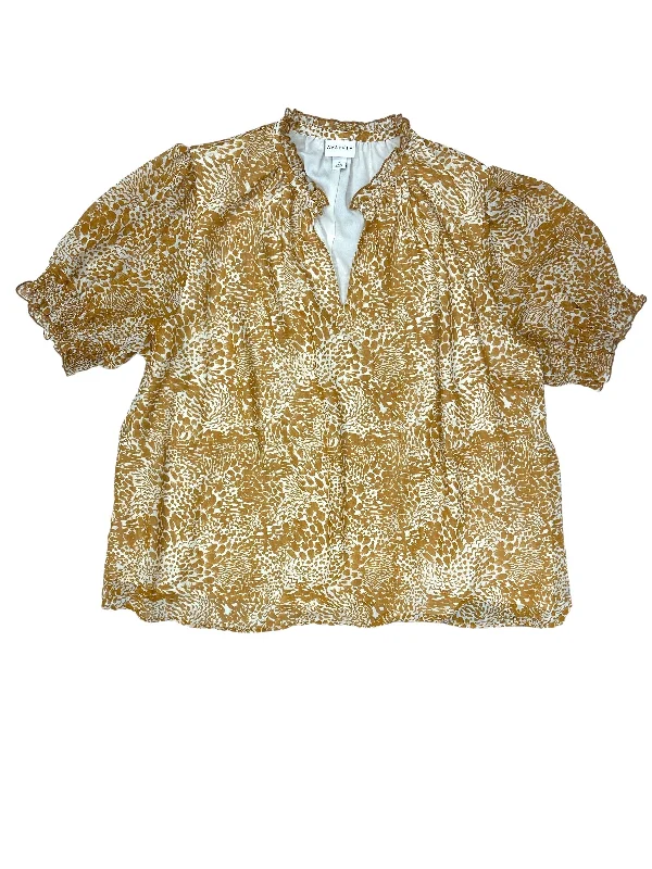 All-Day Wear Orange Top Short Sleeve Ava & Viv, Size 2x