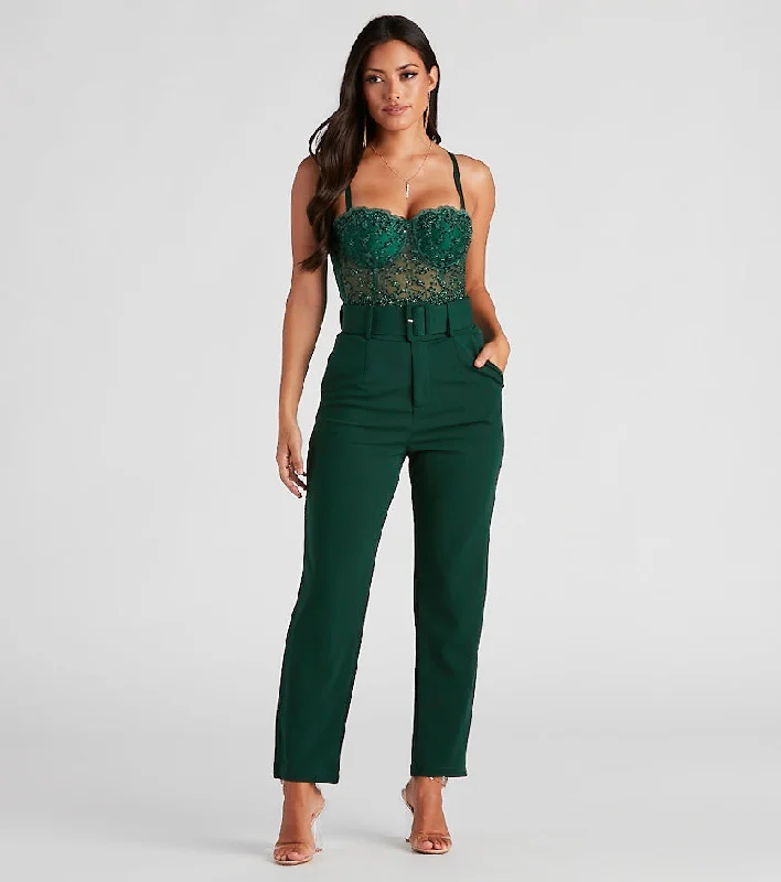 Urban Sense Perfectly Polished Belted Dress Pants