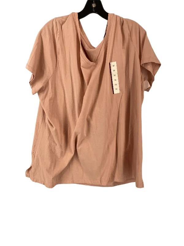 Personalized Outfit Pink Top Short Sleeve Ava & Viv, Size 3x