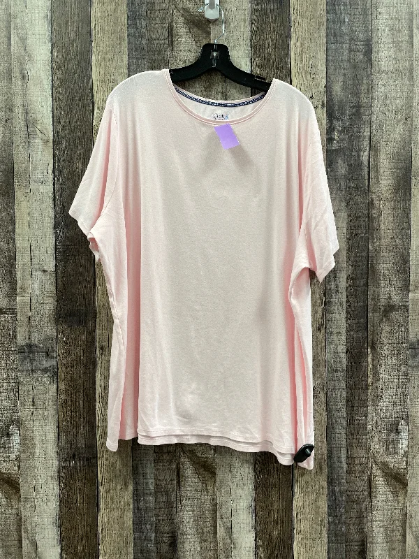 Floral Prints Pink Top Short Sleeve Croft And Barrow, Size 3x