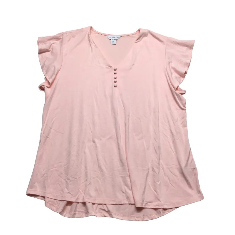 Weekend Comfort Wear Pink Top Short Sleeve Liz Claiborne, Size 2x