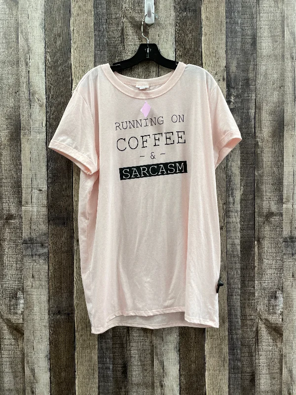 Party Wear Pink Top Short Sleeve Lularoe, Size 2x
