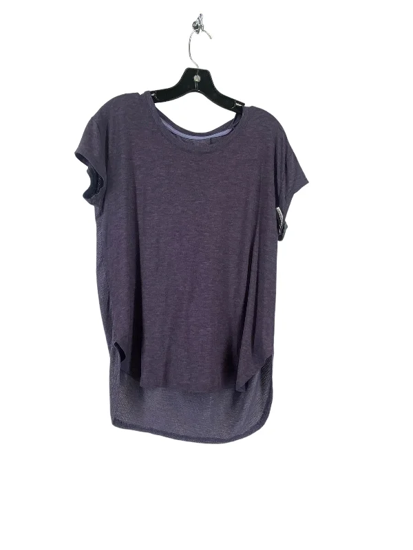 Minimal Style Purple Athletic Top Short Sleeve Champion, Size M