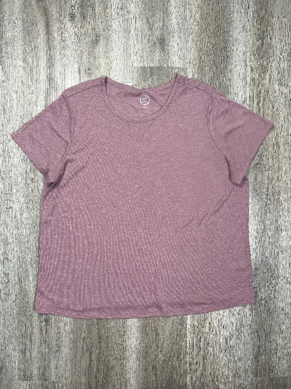 Fashion Style Purple Top Short Sleeve Basic Maurices, Size 3x