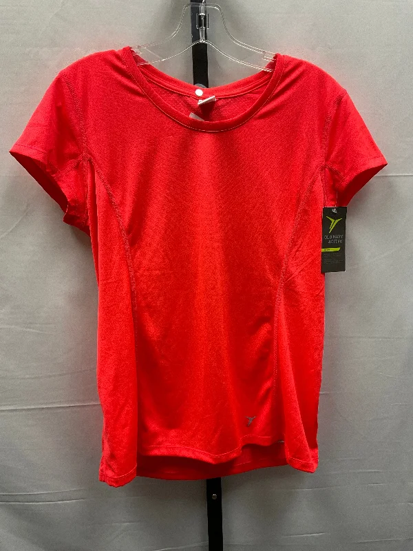 Comfortable Fashion Red Athletic Top Short Sleeve Old Navy, Size M
