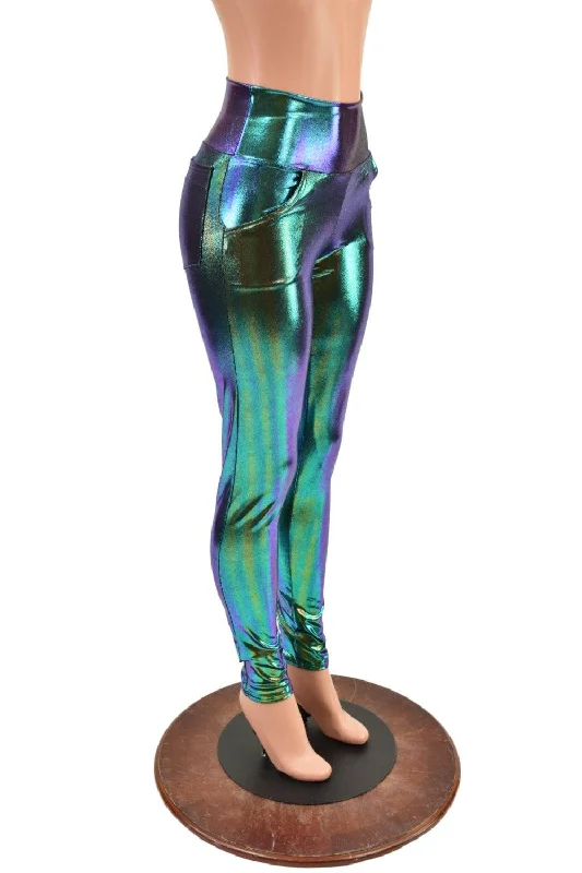 Artistic Temperament Scarab Metallic Pocket Leggings