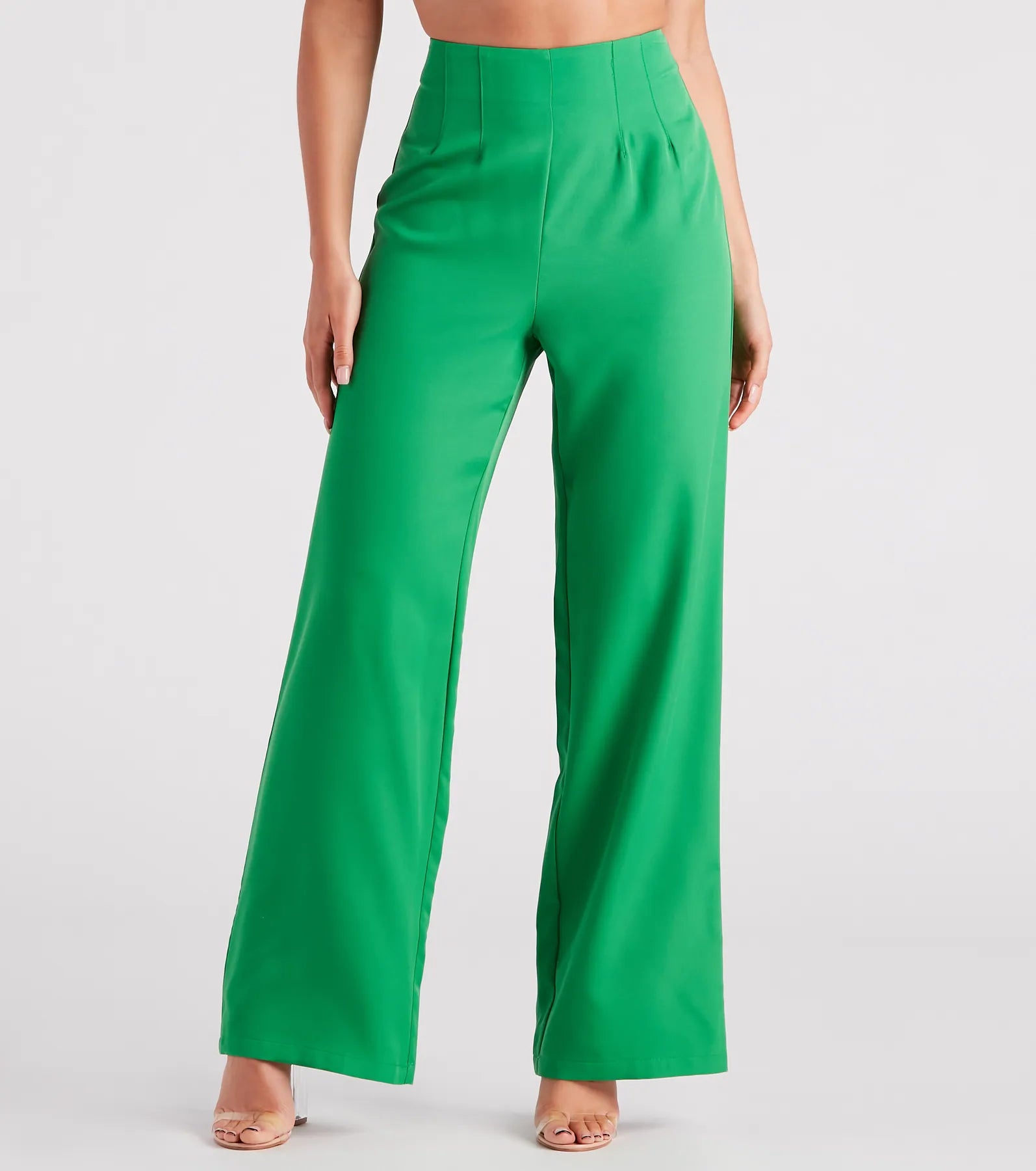 French Style She Means Business Wide-Leg Pants