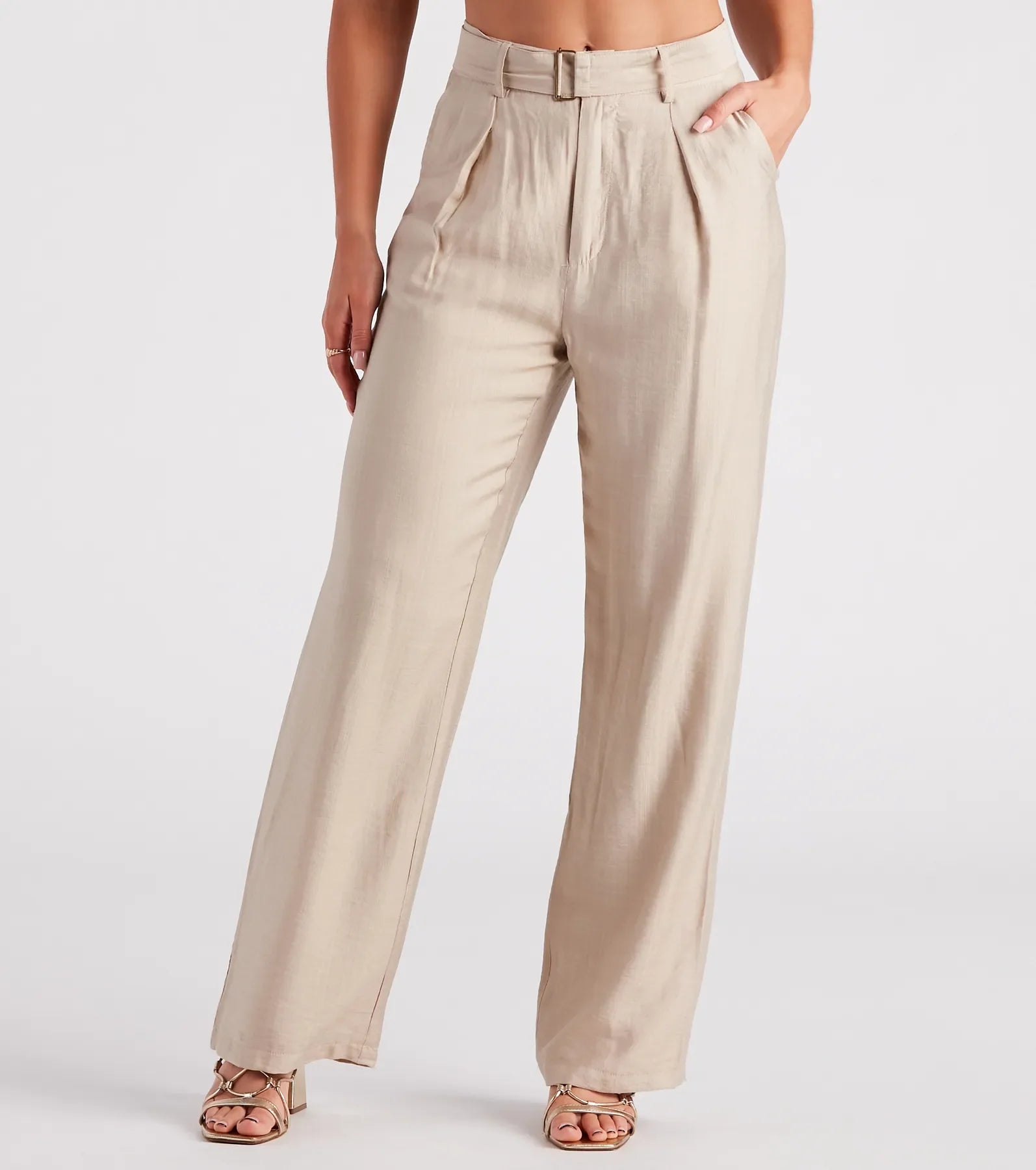 Timeless Style Show Up In Style Linen Wide Leg Trouser Pants