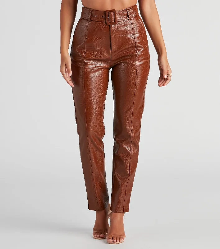 Elegant Series Sleek And Stylish Moves Belted Pants