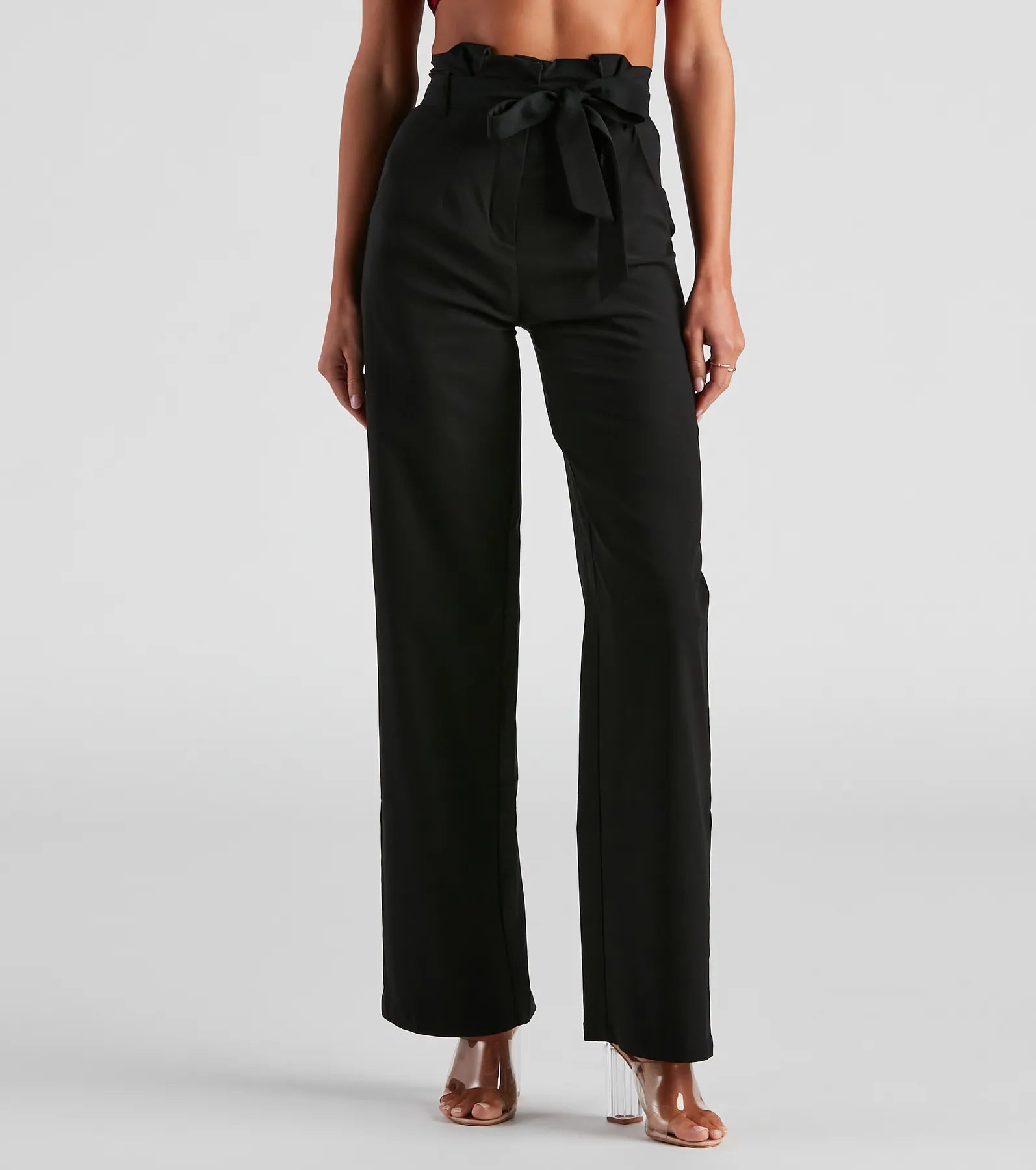 Lounge Wear So Poised Paper Bag Wide Leg Pants