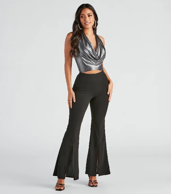 Basic Version Stay Trendy Split Hem Pants