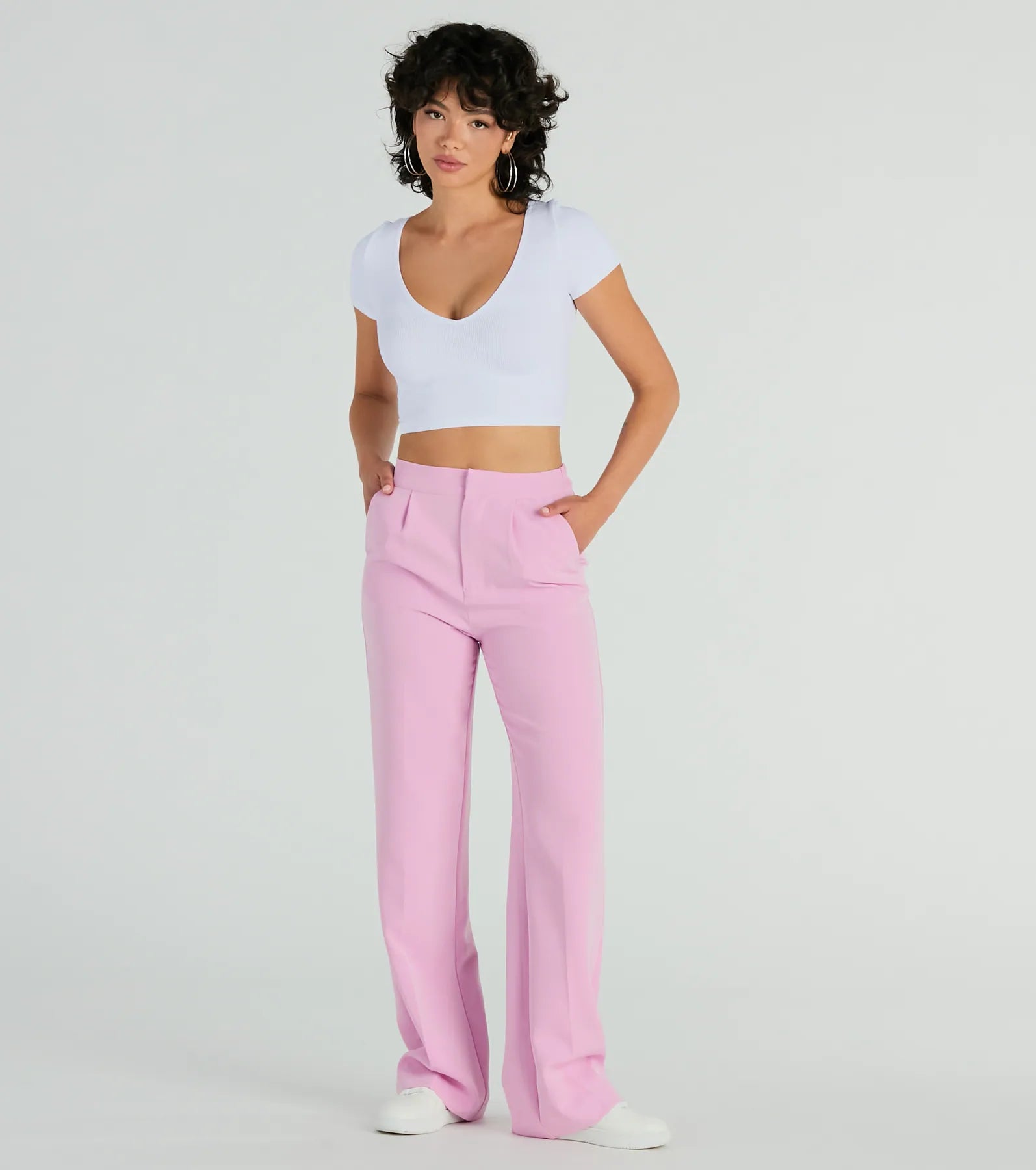 Versatile Itinerary Style So Chic Straight-Leg Woven Trouser Pants