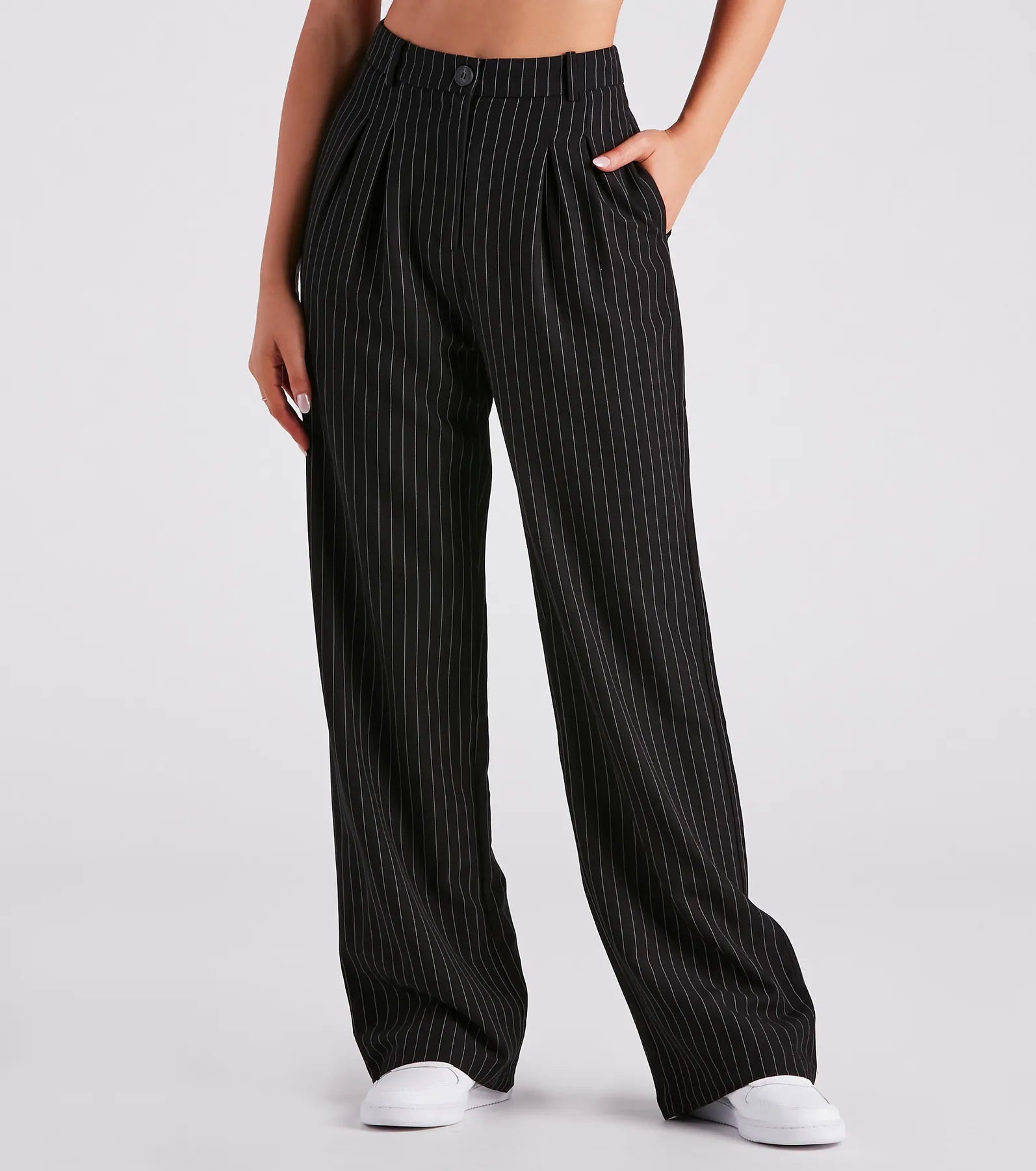 Fresh And Simple Stylish Strut Pinstripe Trouser Pants