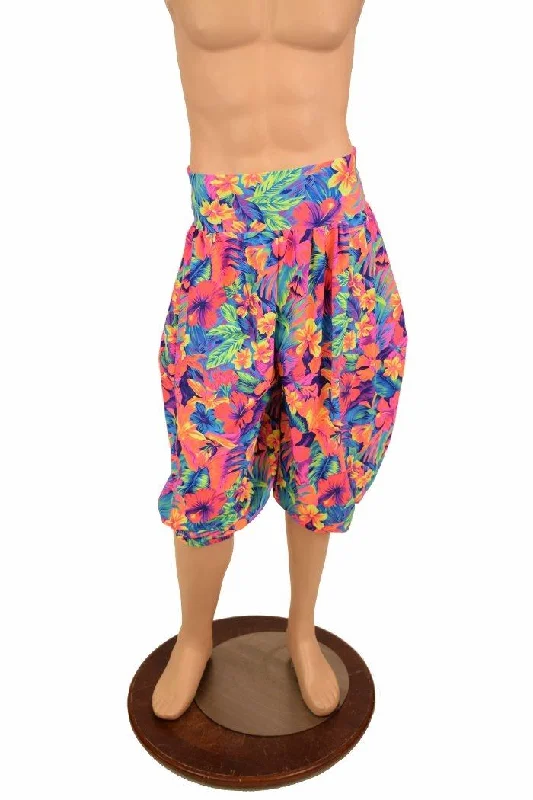 Comfortable Chic Tahitian Floral "Michael" Pants with Pockets
