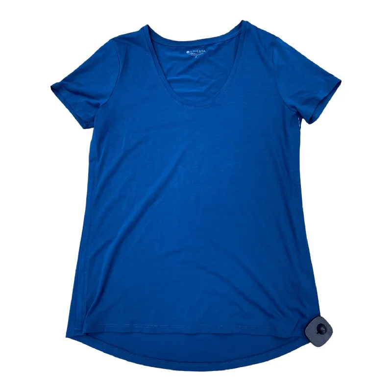 Light Comfort Teal Athletic Top Short Sleeve Athleta, Size S