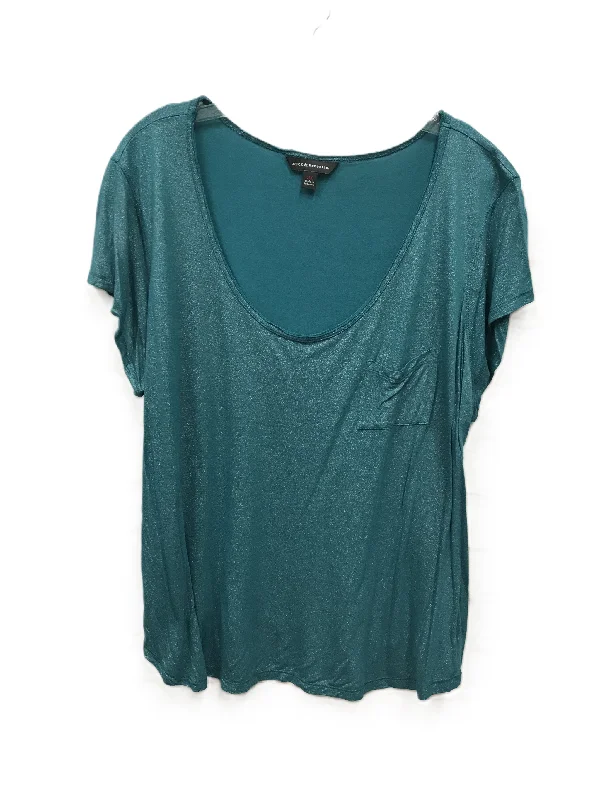 Sweet Breath Teal Top Short Sleeve Basic By Rock And Republic, Size: 2x