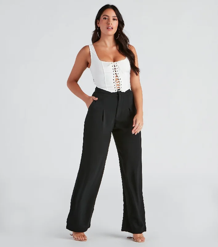 Advanced Design The Right Path Wide-Leg Trouser Pants