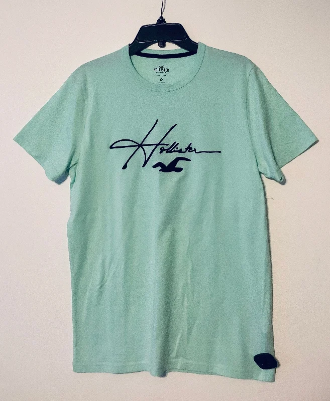 Elegant Wear Top Short Sleeve Basic By Hollister In Green, Size: M