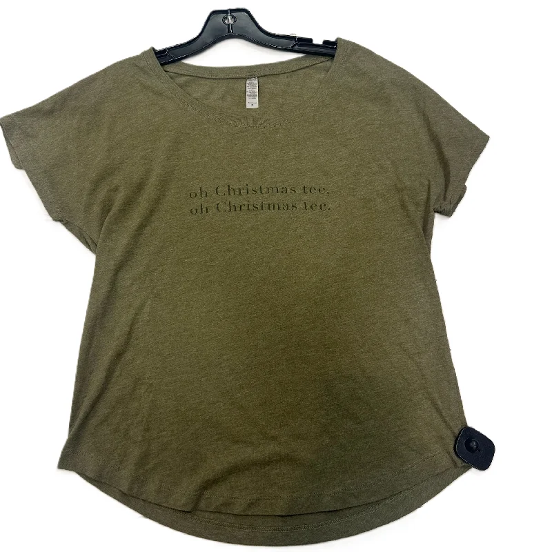 Soft Style Top Short Sleeve Basic By Oh Mamma In Green