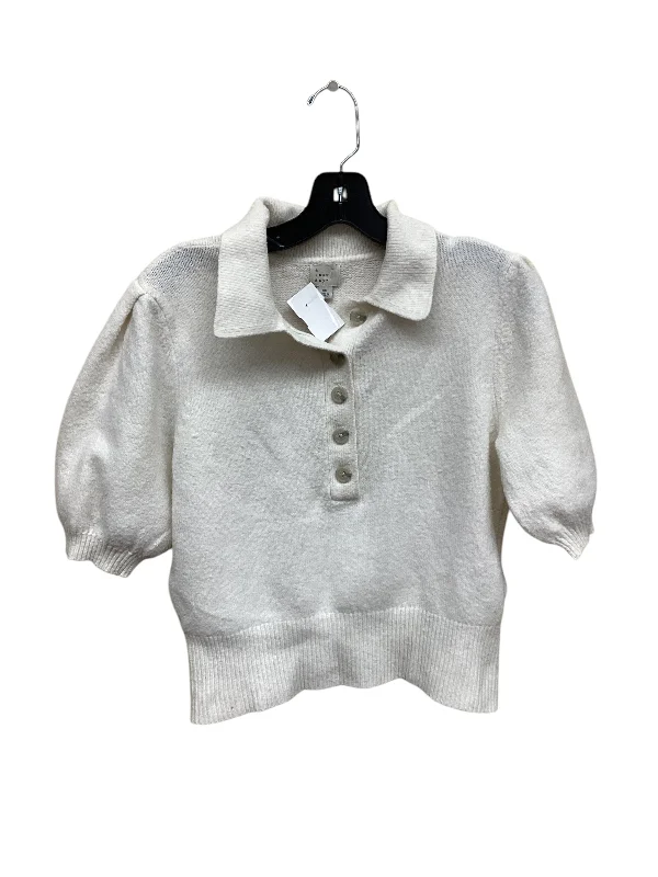 Timeless Style Top Short Sleeve By A New Day In Cream, Size: Xs