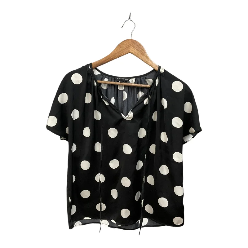 Noble And Elegant Top Short Sleeve By Banana Republic In Polkadot Pattern, Size: S