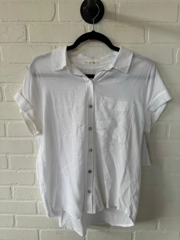 Modernism Top Short Sleeve By Cmc In White, Size: S
