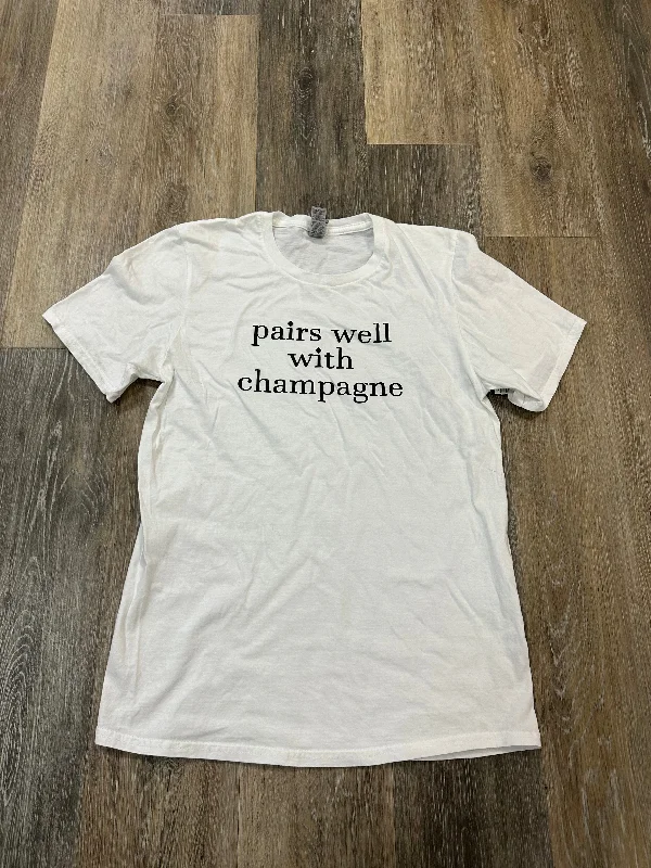 Comfortable Fitwear Top Short Sleeve By Gildan In White, Size: S