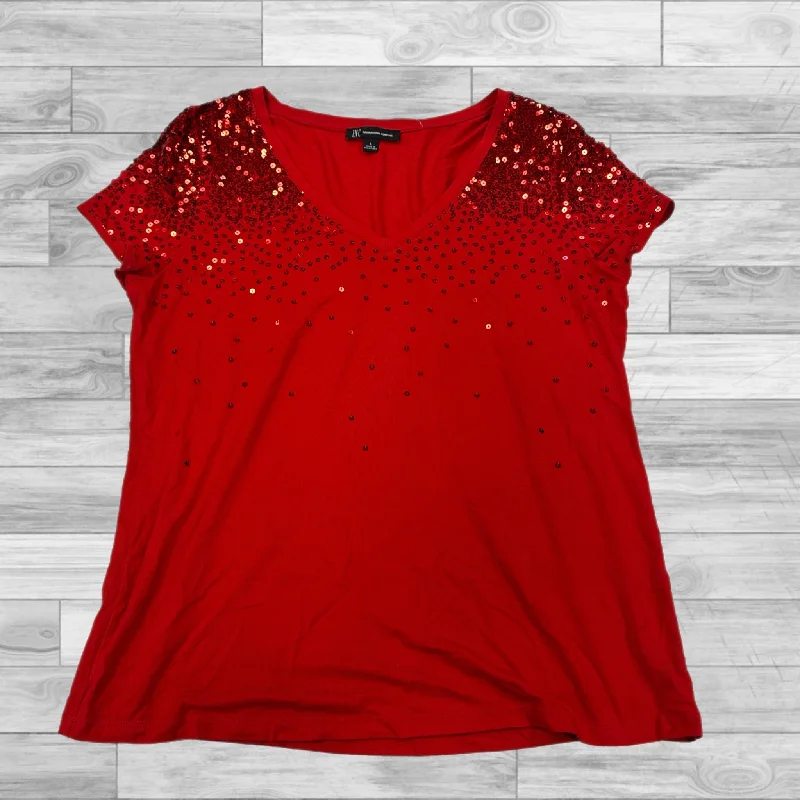 Fresh Comfort Top Short Sleeve By Inc In Red, Size: L