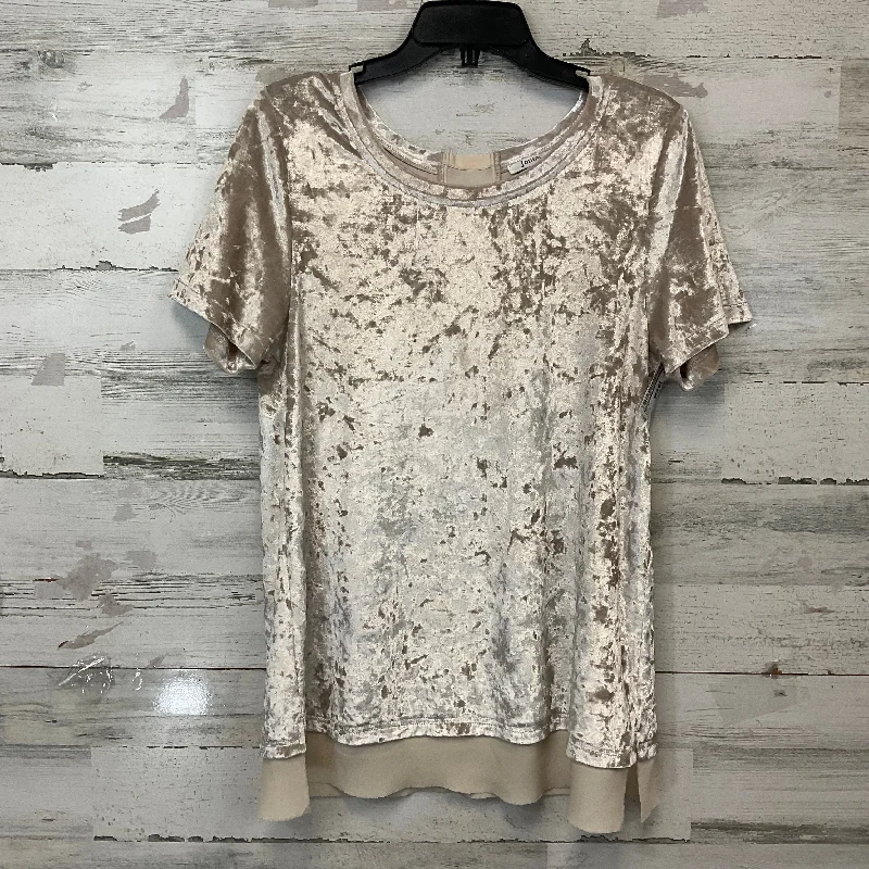 Classic Style Top Short Sleeve By Jodifl In Gold, Size: M
