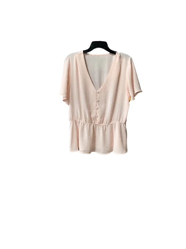 Basic Version Top Short Sleeve By Nordstrom In Pink, Size: Xl