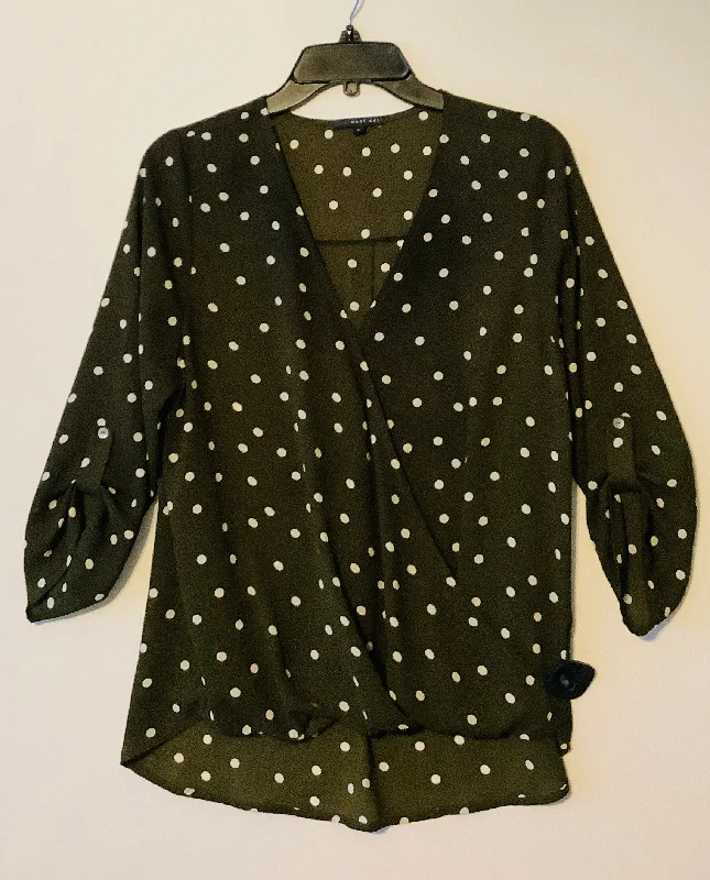 Minimal Comfort Top Short Sleeve By West Kei In Polkadot Pattern, Size: M