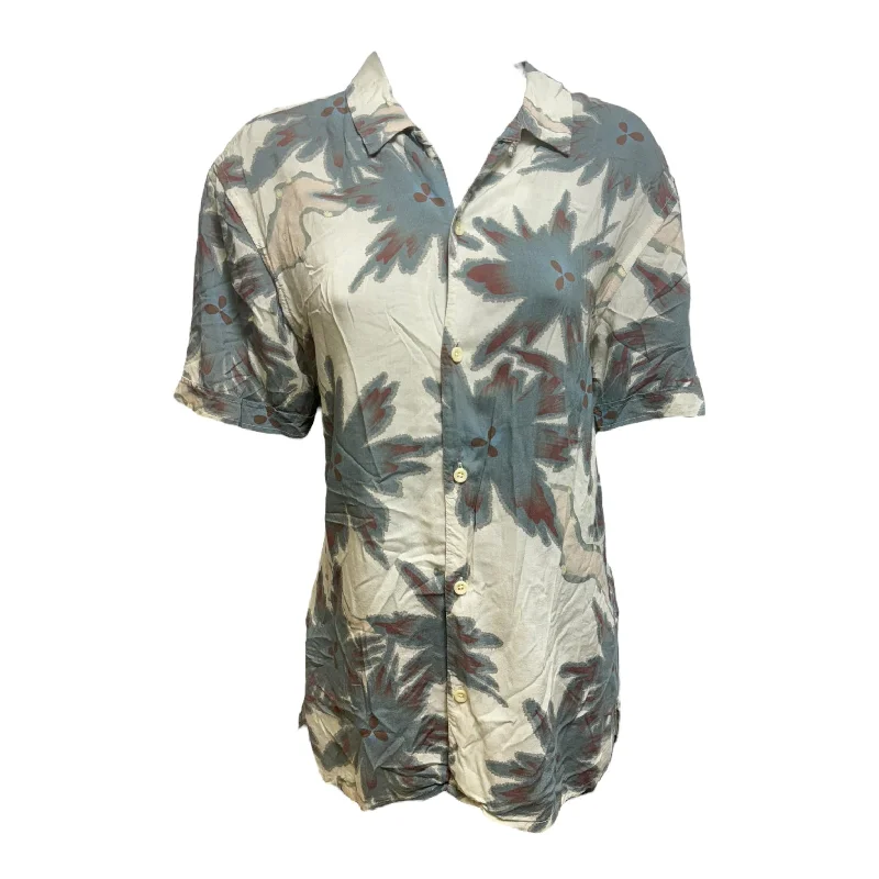 Comfortable Chic Top Short Sleeve Designer By All Saints In Blue, Size: S
