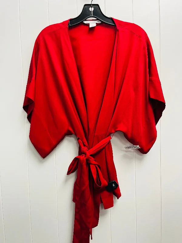 Comfy Layers Top Short Sleeve Designer By Diane Von Furstenberg In Red, Size: 2