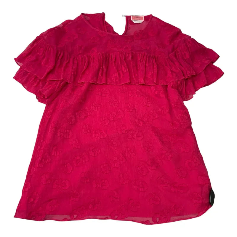 Classic Comfort Top Short Sleeve Designer By Kate Spade In Pink, Size: M
