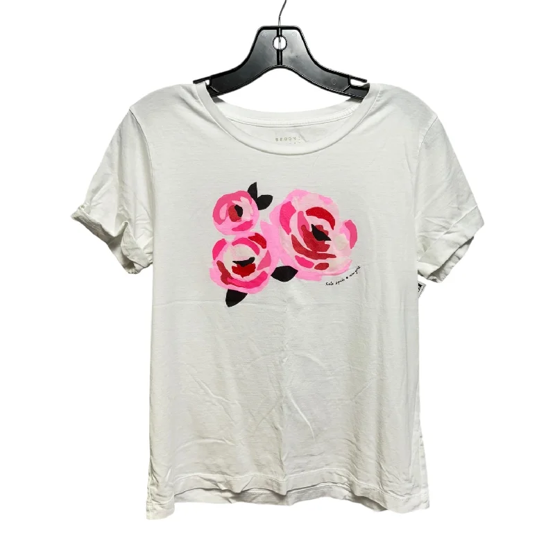 Easy-to-Wear Top Short Sleeve Designer By Kate Spade In White, Size: M