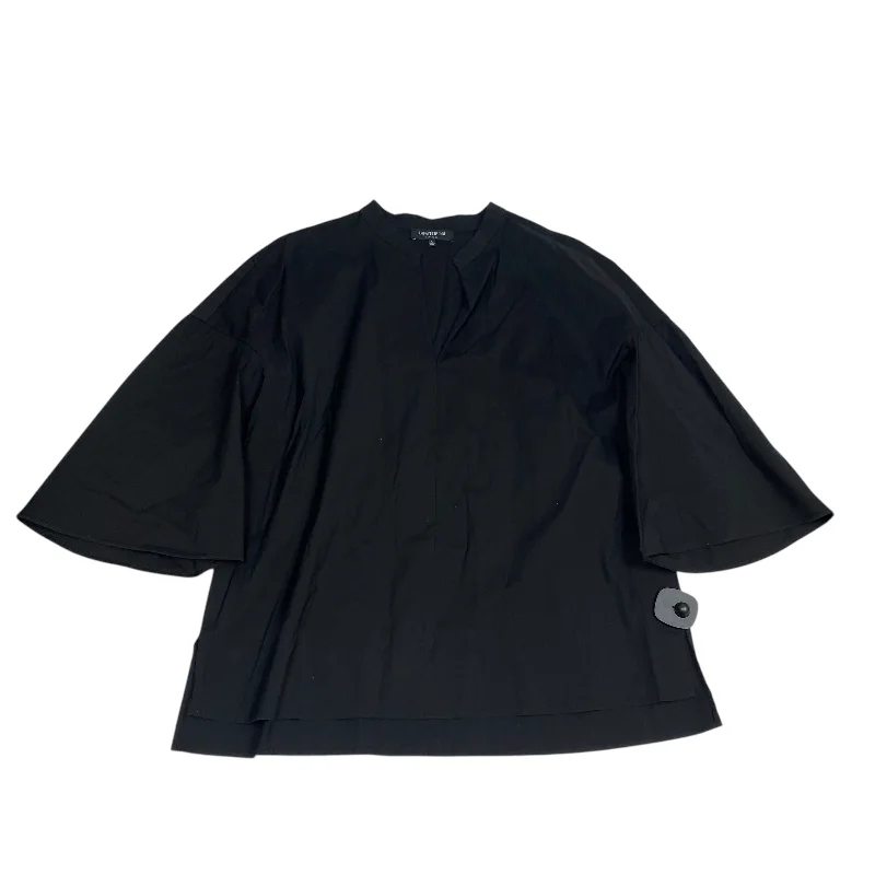 High-quality Fabrics Top Short Sleeve Designer By Lafayette 148 In Black, Size: L