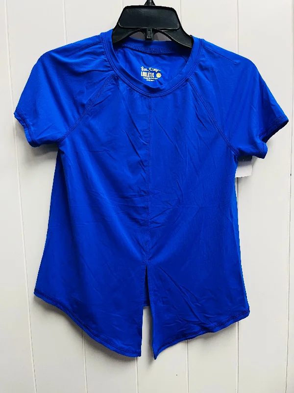 Elegant Series Top Short Sleeve Designer By Lilly Pulitzer In Blue, Size: Xxs