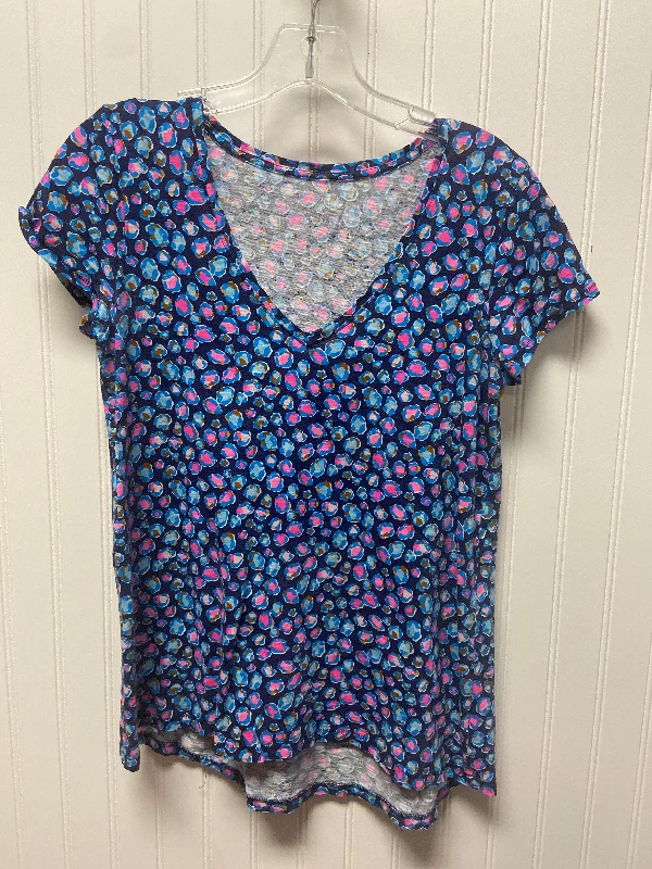 Timeless Outfits Top Short Sleeve Designer By Lilly Pulitzer In Navy, Size: Xs