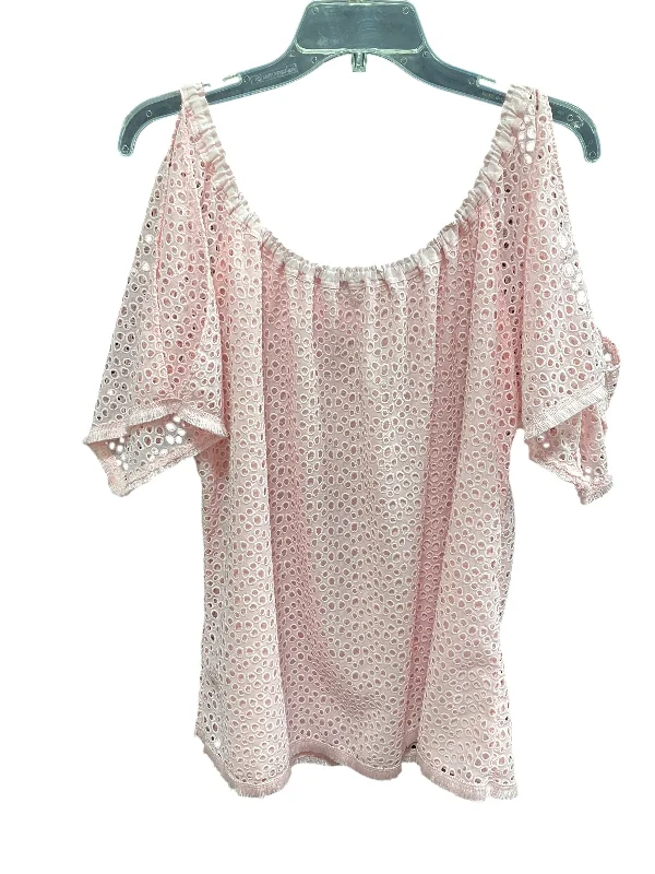 Versatile Style Top Short Sleeve Designer By Lilly Pulitzer In Pink, Size: L