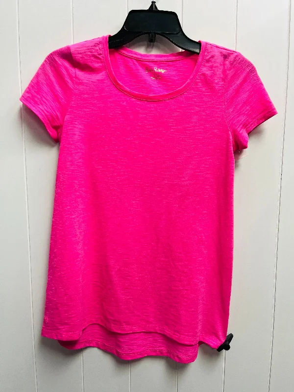 Comfortable Lounge Wear Top Short Sleeve Designer By Lilly Pulitzer In Pink, Size: Xxs