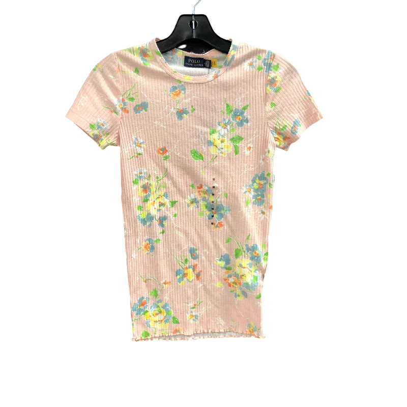 Cozy Fit Top Short Sleeve Designer By Polo Ralph Lauren In Pink, Size: M