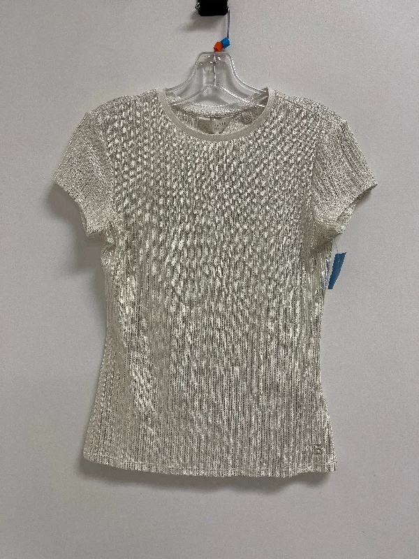 Cozy Fit Top Short Sleeve Designer By Ted Baker In Gold, Size: Xs