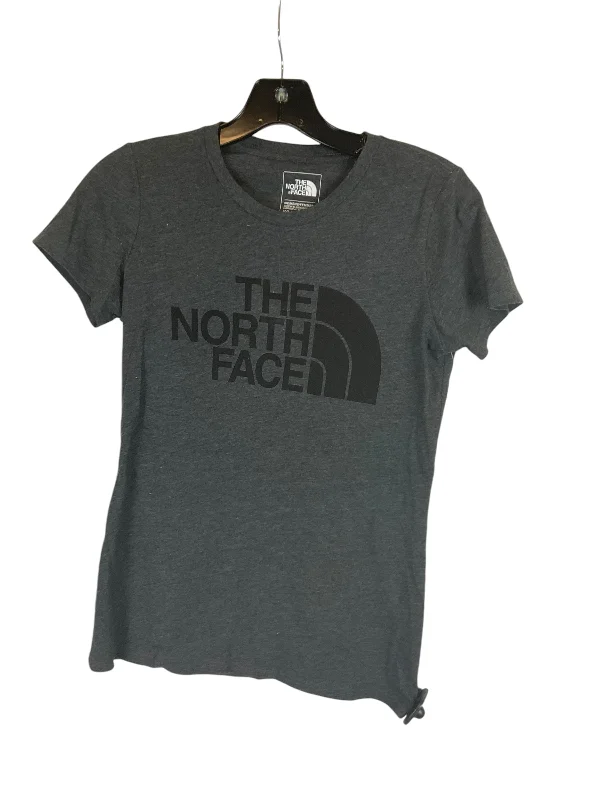 Effortless Dressing Top Short Sleeve Designer By The North Face In Grey, Size: Xs