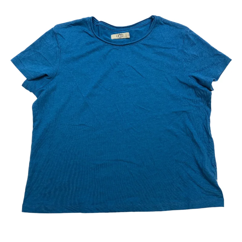 Artistic Temperament Top Short Sleeve Designer By Ugg In Blue, Size: S