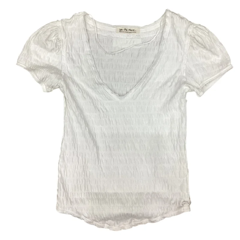 Cozy Shirts Top Short Sleeve Designer By We The Free In White, Size: S