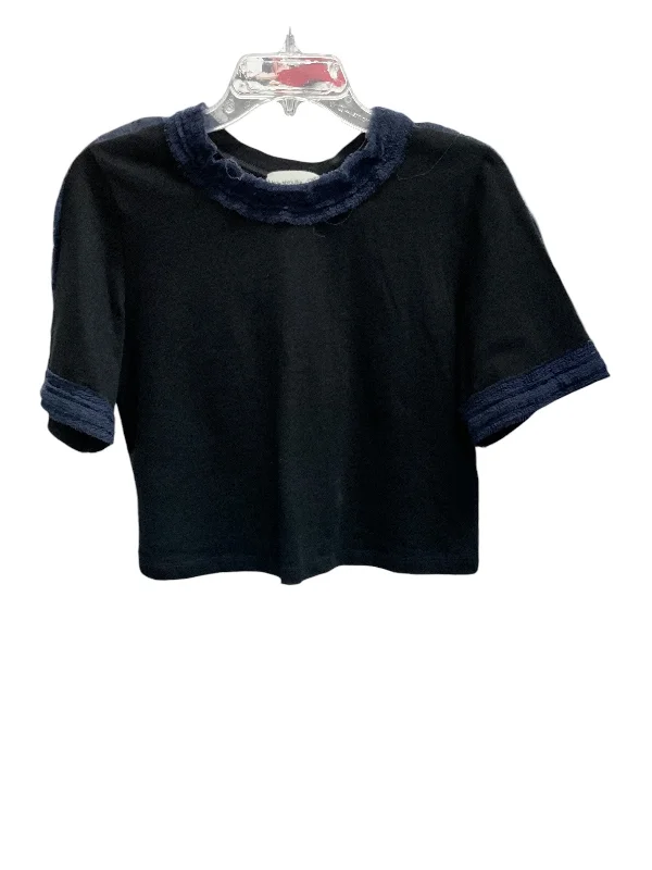Comfy Dress Top Short Sleeve Luxury Designer By 3.1 Phillip Lim In Black & Blue, Size: S