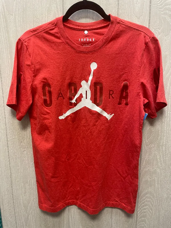 Basic Comfort Top Short Sleeve Luxury Designer By Jordan In Red, Size: S