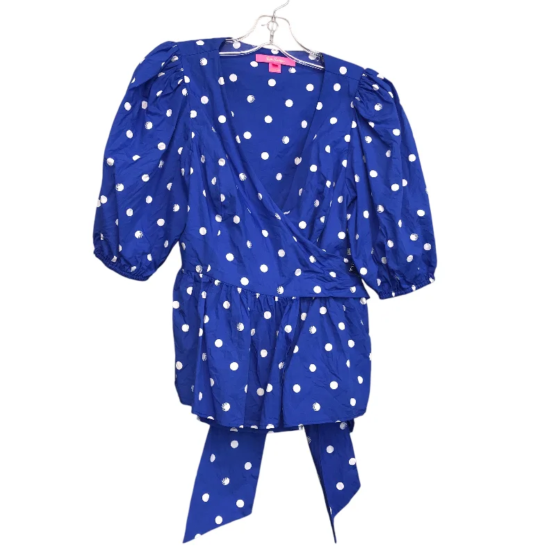Relaxed Fit Wear Top Ss Designer By Lilly Pulitzer In Polkadot Pattern, Size:S