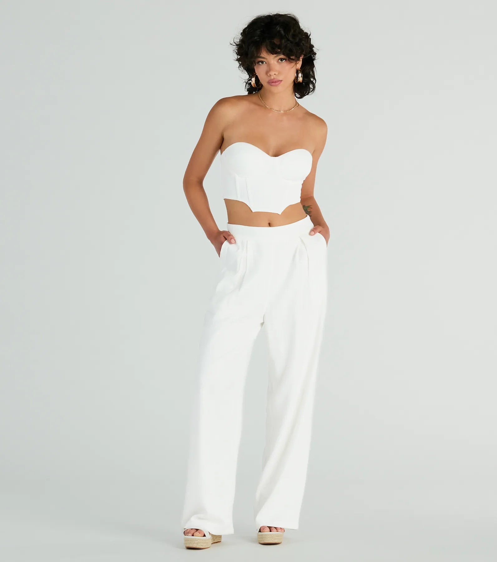 Soft Touch Trendy Treasure Linen Wide-Leg Pants